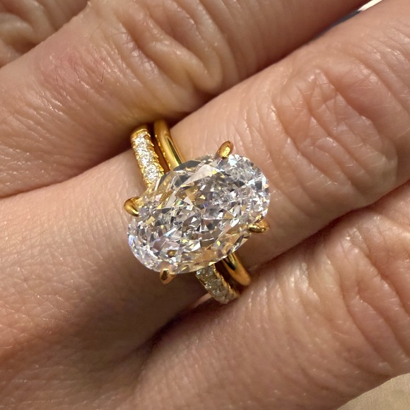 Jewelry - Moissanite 4ct Ring Set Size 6